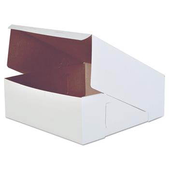 SCT Bakery Boxes, White, Paperboard, 14 x 14 x 5, 50/Case