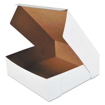 SCT&#174; Bakery Boxes, White, Paperboard, 16 x 16 x 5, 50/Carton
