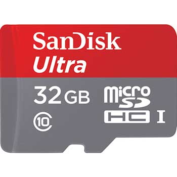 SanDisk microSDHC/microSDXC UHS-I Card with Adapter, 32 GB