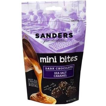 Sanders Sea Salt Caramels, Dark Chocolate, 3.75 oz, 12 Bags/Case