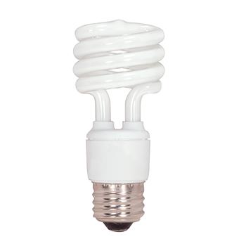 Satco T2 Mini Spiral CFL Bulb, 13W, 48/Carton