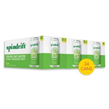 Spindrift Lime Sparkling Water, 12 oz. Can, 24/PK