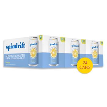 Spindrift&#174; Lemon Sparkling Water, 12 oz. Can, 24/CS