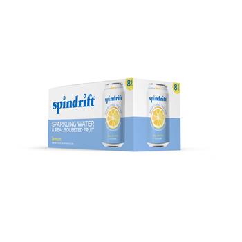 Spindrift Lemon Sparkling Water, 12 oz. Can, 8/PK