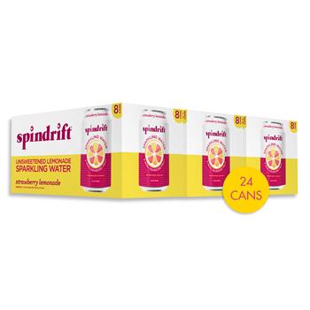 Spindrift Strawberry Lemonade Sparkling Water, 12 oz. Can, 24/CS
