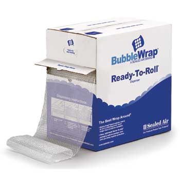 W.B. Mason Co. Bubble Wrap Dispenser Pack, 3/16&quot;, 24&quot; x 175&#39;, Perforated, Clear
