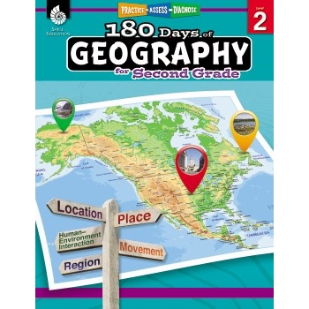 Shell Education 180 Days of Geography, Grade 2