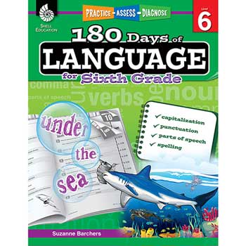 Shell Education 180 Days of Language, Grade 6