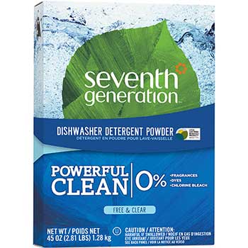 Seventh Generation&#174; Natural Powder Dishwasher Detergent, 45 oz. Box, Free &amp; Clear Scent
