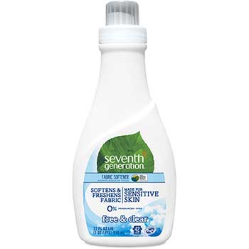 Seventh Generation Natural Liquid Fabric Softener, Free &amp; Clear/Unscented, 42 Loads, 32 oz Bottle