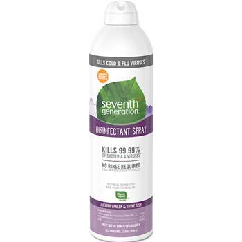 Seventh Generation Disinfectant Aerosol Sprays, Lavender Vanilla/Thyme, 13.9 oz, Spray Bottle