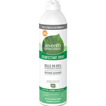 Seventh Generation Disinfectant Aerosol Sprays, Eucalyptus/Spearmint/Thyme, 13.9 oz, Spray Bottle