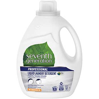 Seventh Generation Professional Professional Liquid Laundry Detergent, Free &amp; Clear/Unscented, 66 Loads, 100 oz, 4/Carton