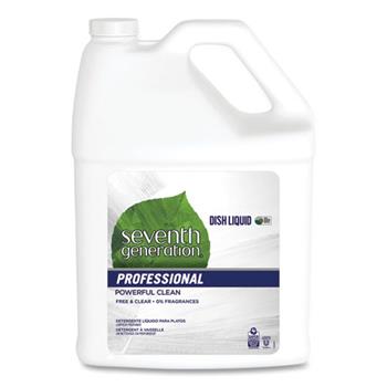 Seventh Generation Professional Dishwashing Liquid, Free and Clear, 1 gal Bottle