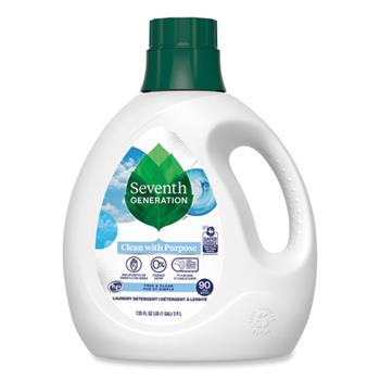 Seventh Generation Natural Liquid Laundry Detergent, Fragrance Free, 135 oz Bottle, 4/Carton