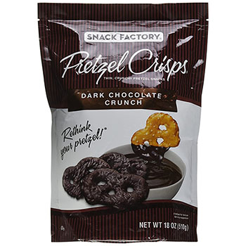 Snack Factory Pretzel Crisps Dark Chocolate Crunch, 18 oz