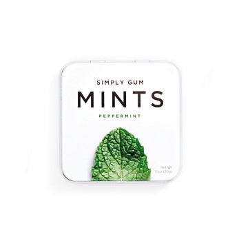 Simply Gum Mints, Peppermint, 6/PK