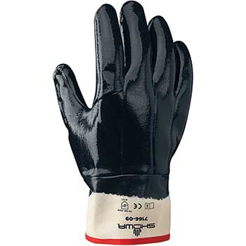 SHOWA 7166 Fully Coated Nitrile Glove, General Purpose, Large, 12/PK