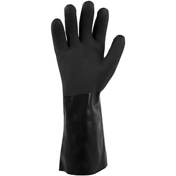 SHOWA 7714R General Purpose Glove, PVC Coated, Chemical Resistant, Rough Grip, Large, 12/PK