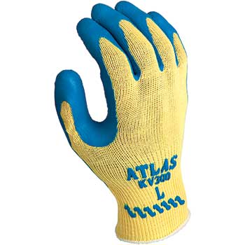 SHOWA KV300 Atlas Natural Rubber Glove, Kevlar Liner, Cut Resistant, Medium, 12/PK