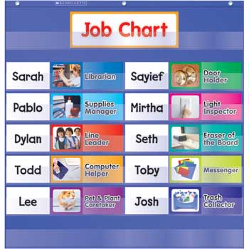 Scholastic Class Jobs Pocket Chart