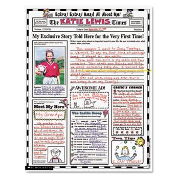 Scholastic Instant Personal Poster Sets, Extra Extra Read All About Me, 17&quot; x 22&quot;, 30/Pack