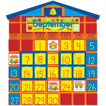 Scholastic Bulletin Board, All-In-One Schoolhouse Calendar, 126 Pieces