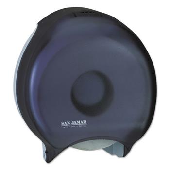 San Jamar Single 12&quot; JBT Bath Tissue Dispenser, 1 Roll, 12 9/10x5 5/8x14 7/8, Black Pearl