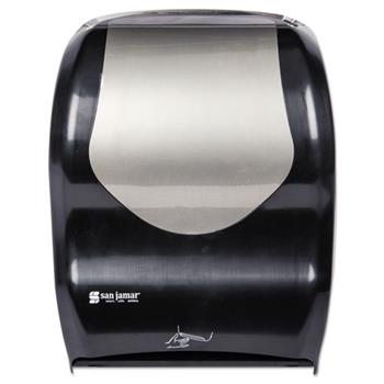 San Jamar Smart System with iQ Sensor Towel Dispenser, 16 1/2 x 9 3/4 x 12, Black/Silver