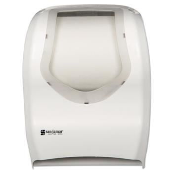 San Jamar Smart System with iQ Sensor Towel Dispenser, 16 1/2 x 9 3/4 x 12, White/Clear