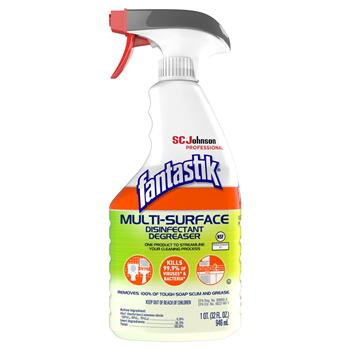 Fantastik Multi-Surface Disinfectant, 32 oz Spray Bottle, 8/Carton