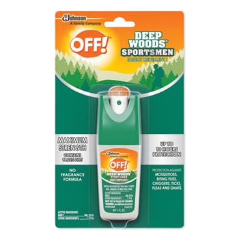 OFF! Deep Woods Sportsmen Insect Repellent, 1 oz Spray Bottle, 12/CT