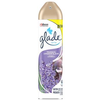 Glade Room Spray, Traquil Lavender &amp; Aloe, 8 oz Aerosol, 12/CT