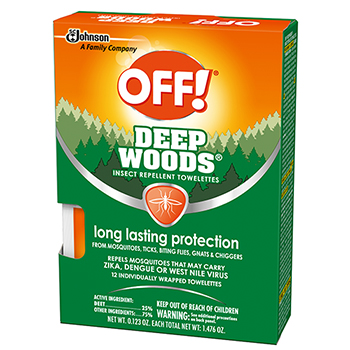 OFF!&#174; Deep Woods Towelettes, 12/Box