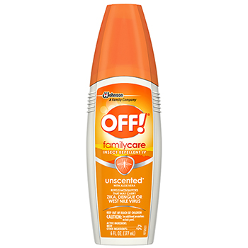 OFF! FamilyCare Insect Repellent Spray, 6 oz Spray Bottle, Unscented, 12/Carton