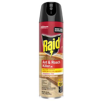 Raid&#174; Fragrance Free Ant &amp; Roach Killer, 17.5 oz Aerosol Can