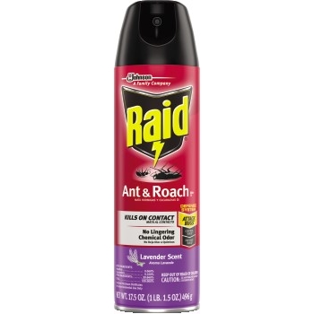 Raid Ant &amp; Roach Killer, Aerosol, Lavender, 17.5oz.