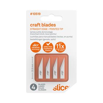 Slice&#174; Craft Blades, Straight Edge, Pointed Tip, 4/PK