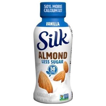 Silk Asep Less Sugar Vanilla Almond Milk, 10 oz, 12/Case