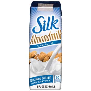 Silk Almond Milk, Vanilla, 8 oz Cartons, 18 Cartons/Case