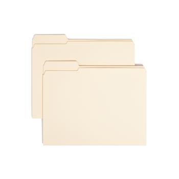 Smead File Folder, 1/3 Cut First Position, Reinforced Top Tab, Letter, Manila, 100/Box