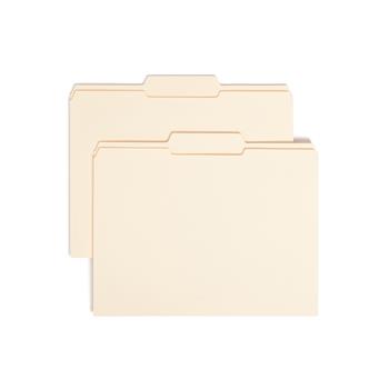 Smead File Folder, 1/3 Cut Second Position, Reinforced Top Tab Letter, Manila, 100/Box