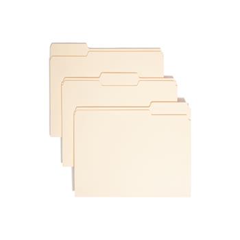 Smead Antimicrobial One-Ply File Folders, 1/3 Cut Top Tab, Letter, Manila, 100/Box