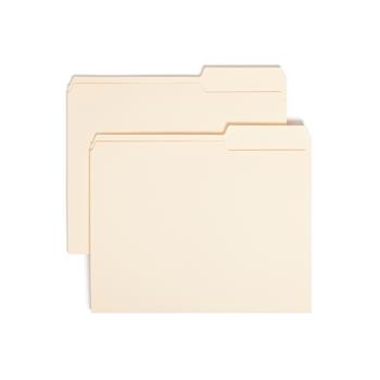 Smead Guide Height File Folders, 2/5 Cut Right Top Tab, Letter, Manila, 100/Box