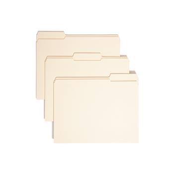 Smead Heavyweight File Folders, 1/3 Tab, 1 1/2 Inch Expansion Letter, Manila, 50/Box