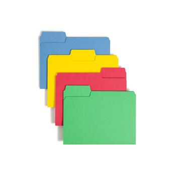 Smead SuperTab Heavyweight Folder, 1/3 Tab, 3/4&quot; Exp., Letter, Assorted, 50/BX