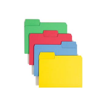 Smead Erasable SuperTab File Folders, Letter, Assorted Colors, 24/Pack