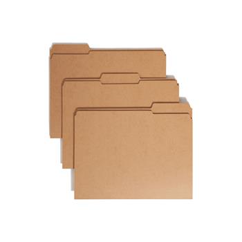 Smead Kraft File Folders, 1/3 Cut, Reinforced Top Tab, Letter, Kraft, 100/Box