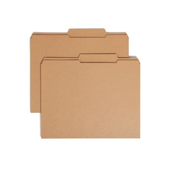 Smead Kraft File Folder, 2/5 Cut Right, Two-Ply Top Tab, Letter, Kraft, 100/Box