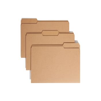 Smead Kraft File Folders, 1/3 Cut Right, Reinforced Top Tab, Letter, Kraft, 50/Box